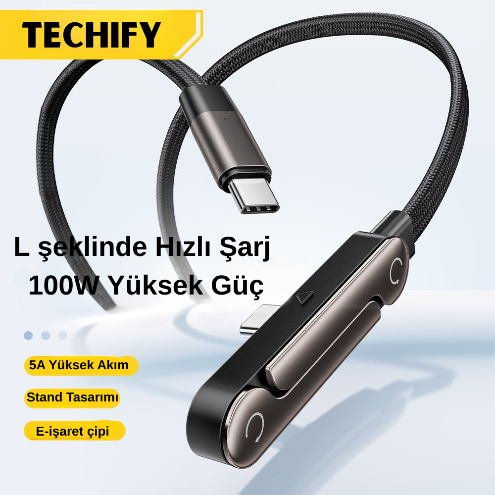 2in1 Type-C Hızlı Şarj Kablosu