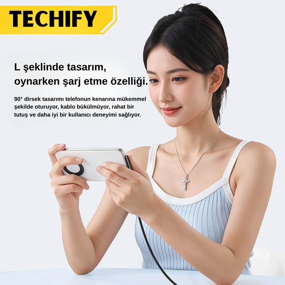 2in1 Type-C Hızlı Şarj Kablosu